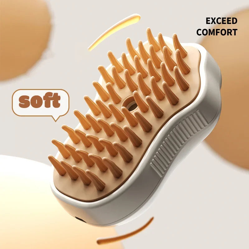 Electric Cat Steam Brush β 3-in-1 Pet Grooming Comb with Water Spray for Cats and Dogs, USB Rechargeable